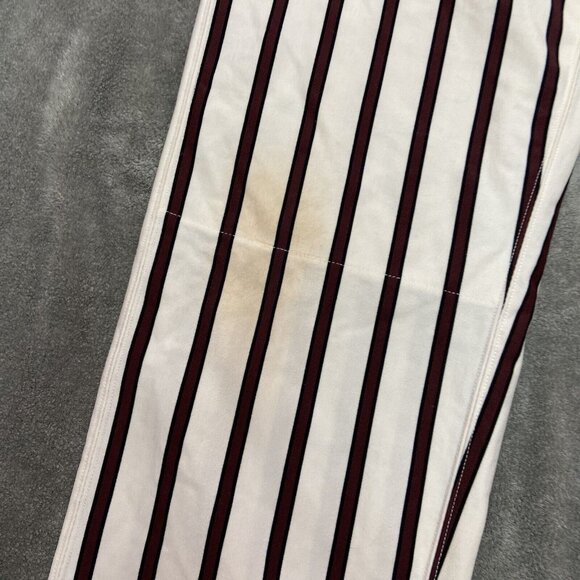 Vtg Boombah Ultimate Baseball Softball Pants White‎ Red Burgundy Stripes 38 Long - Picture 3 of 16
